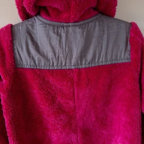 The North Face Fuzzy Fleece Oso One Piece Jumpsuit Hooded Pink Baby Size 12-18M - Picture 5 of 12